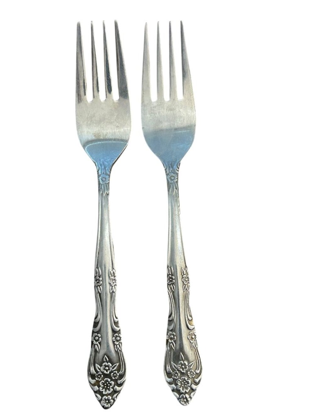 Vintage Stanley Roberts Dream Rose Stainless Steel Salad Forks Set Of 2 Floral D